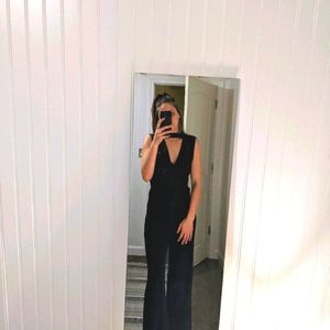 Black Backless Jumpsuit